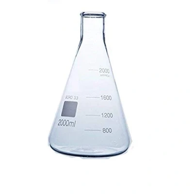 Image of Rocwing Borosilicate 3.3 Graduated Conical Glass Flask for Laboratory (2000ml)