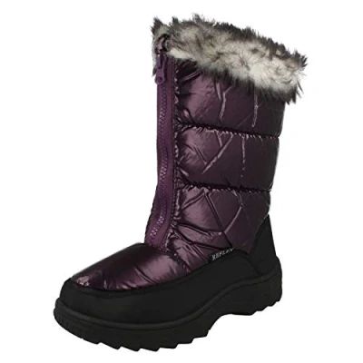 Image of Reflex Ladies Fur Topped Snow Boots F4334 Purple Synthetic UK Size 5 EU 38 US 7