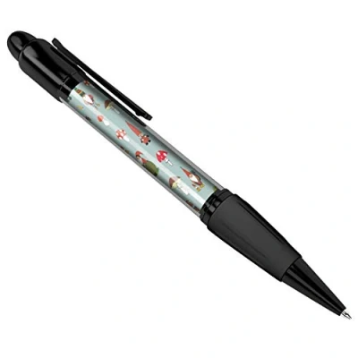 Image of DV DESIGN Funky Garden Gnomes Cartoon Art Print Black Ballpoint Pen Student #14595