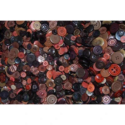 Image of celloexpress Brown Buttons Mixed Sizes of Various Chestnut for Sewing and Crafting Pack 250g