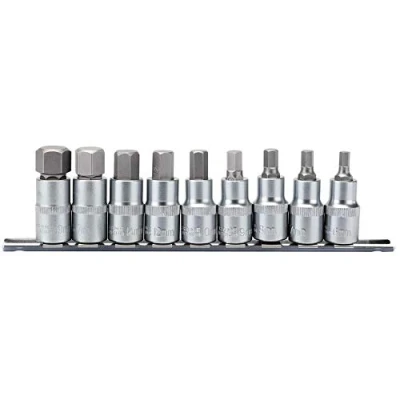 Image of Draper Metric Hex. Socket Bit Set, 1/2&quot; Sq. Dr., 55mm (9 Piece)