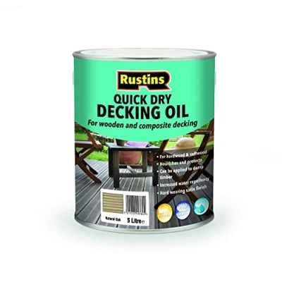 Image of RUSTINS Decking Oil Natural Oak 5L,DOOAW5000