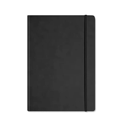 Image of Silvine A4 Executive Hardback Notebook / Journal Black. 160 Dotted Pages of 90gsm Premium Ivory Paper
