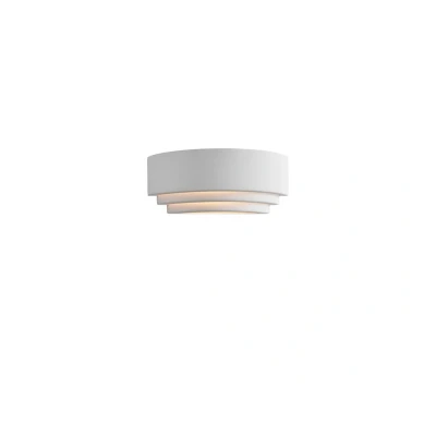 Image of Nordlux Lancio Oblong wall light made of plaster, with plug, white