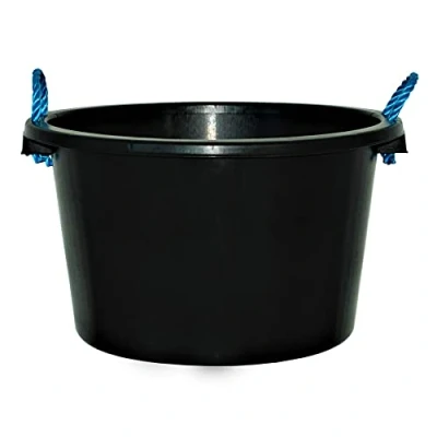 Image of 40L / 8.8 Gallon Large Multipurpose Tub Bucket with Rope Handles (Single Tub) 30cm (H) x 51cm (Dia)