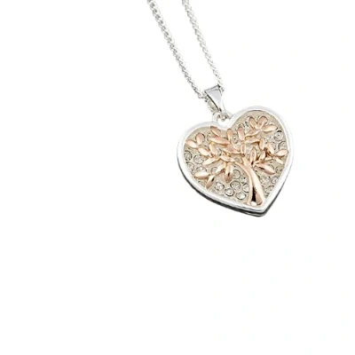 Image of Equilbrium Rose Gold Plated Tree of Life Heart Necklace