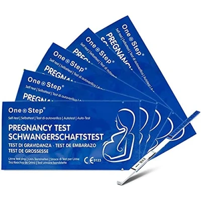 Image of One Step: 10 Highly Sensitive 10mIU Pregnancy Test Strips (Tests up to 6 Days Earlier)