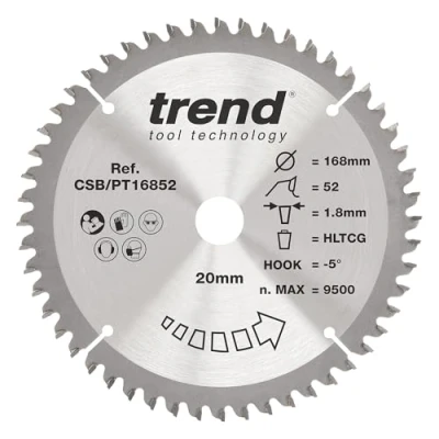 Image of Trend Laminate/HPL Circular Saw Blade 168mm x 20mm 52T