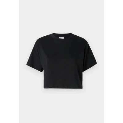 Image of Noisy May Nmalena O NECK Semicrop Basic Tshirt, Women&#039;s, Size: 12, Black