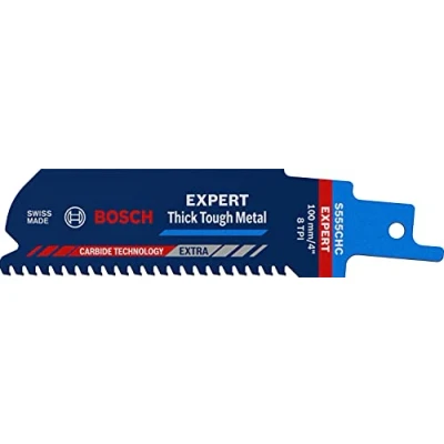 Image of Bosch Professional 1x Expert ‘Thick Tough Metal’ S 555 CHC Reciprocating Saw Blade (for steel, Cast iron, Length 100 mm, Accessories Saw)