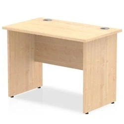 Image of Impulse 1000 x 600mm Straight Office Desk Maple Top Panel End Leg