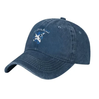 Image of GQWJKSZ Flag of Scotland Adjustable Hat for Men Women Unisex Hip Hop Baseball Cap Trucker Dad Hats Navy Blue