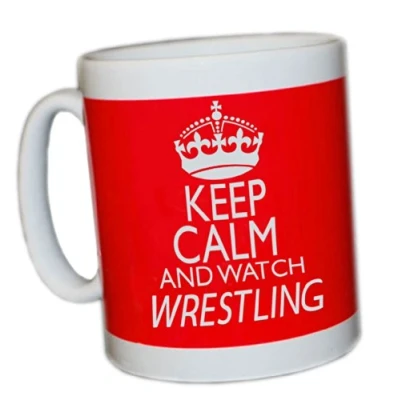 Image of KEEP CALM AND WATCH WRESTLING (RED) MUG