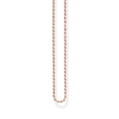 Image of THOMAS SABO Rope Chain Gold Plated Rose of Length 70cm