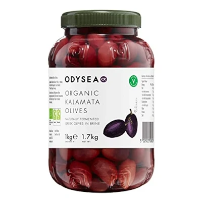 Image of Odysea Organic Unpitted Kalamata Olives in brine, 1kg