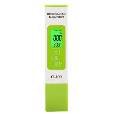 Image of Fdit Marine Water Tester，Portable Salinity/Temperature/TDS/EC Digital Seawater Quality Tester for Pools, Aquariums &amp; Saltwater