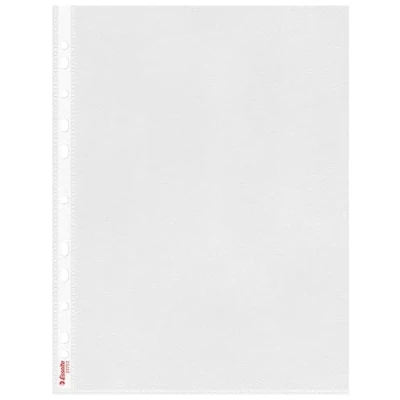 Image of Esselte Strong Poly Pockets A4, Clear Matt Finish, 65 Micron Plastic Pouches, Wallets Punched, Box of 100 23752
