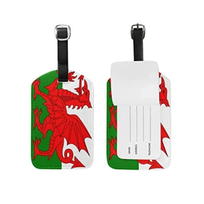Image of Wales Flag Luggage Tags Travel Suitcase Labels Tag for Baggage Bag
