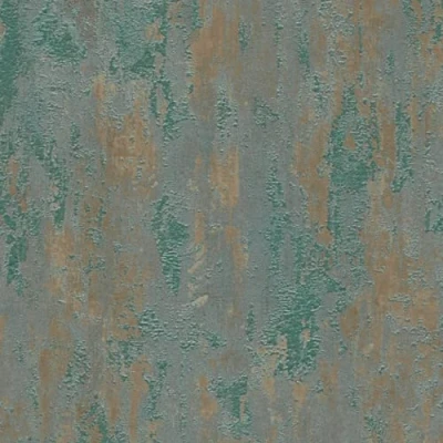 Image of Sample Havana Green Distressed Industrial Metallic Wallpaper Paste The Wall