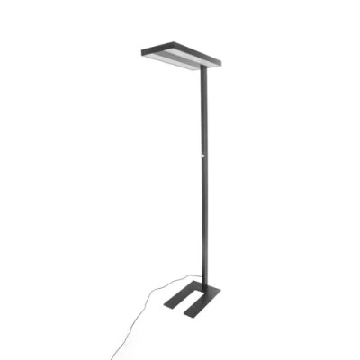 Image of Arcchio Floor Lamp &#039;Logan&#039; dimmable (Modern) in Black Made of Aluminium for e.g. Office &amp; Workroom (2 Light Sources,) from Standard Lamp, Uplighter, Business Lighting
