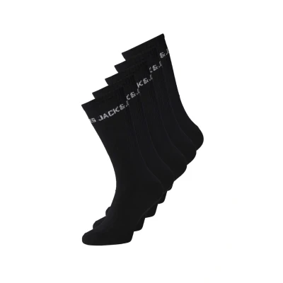 Image of Jack &amp; Jones Socken 5ERPACK LOGO Tennis Socks, Men&#039;s, Size: One Size, Black