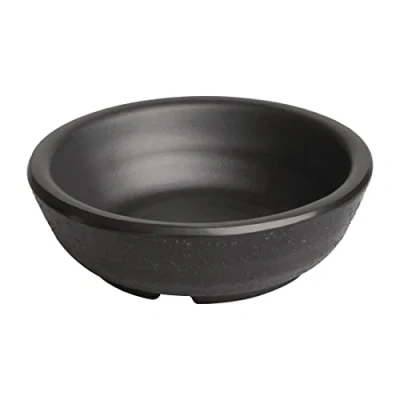 Image of Olympia Kristallon Fusion Melamine Dipping Dishes Set 68 mm/2.75 inch (Pack of 12), Black, Small Pots, DR517