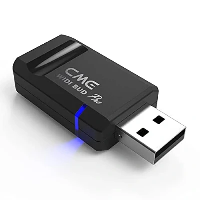 Image of CME WIDI Bud Pro Bluetooth MIDI Interface for iOS, macOS, Windows, Android, ChromeOS, Linux Plug, Pair &amp; Play No drivers Ultra low 3ms latency wireless computer/laptop/mobile device