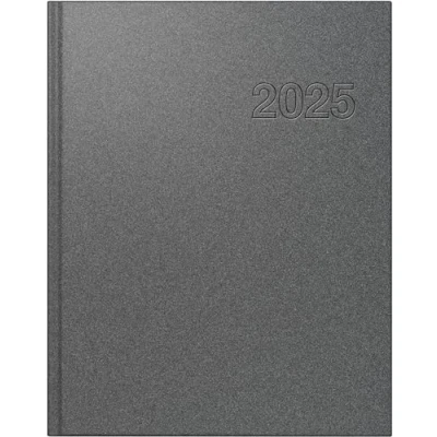 Image of rido/idé Book Calendar Model Executive Planner (2025), 1 Page = Day, A5, 400 Pages, Plastic Cover Reflection, Grey