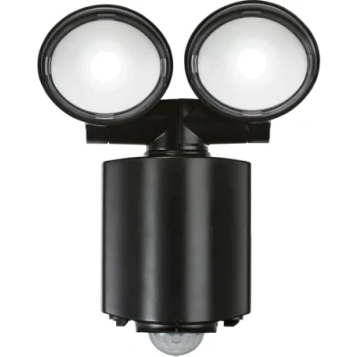 Image of KnightsBridge 230V IP55 Twin Spot LED Security Light Black