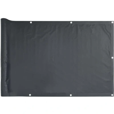 Image of vidaXL Balcony Screen Anthracite 120x600 cm Oxford Fabric