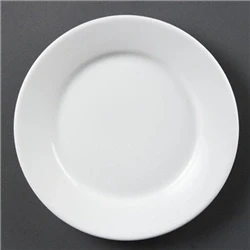 Image of Olympia Whiteware Wide Rimmed Plates 230mm (12 Pack)