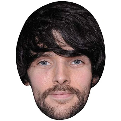 Image of Colin Morgan (Long Hair) Celebrity Mask, Flat Card Face, Fancy Dress Mask