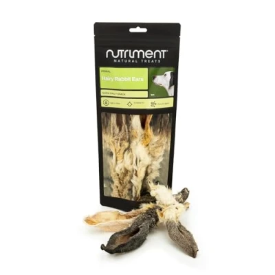 Image of Natural Treats Air Dried Hairy Rabbit Ears (5pcs) Low Fat Dental Chew Dog