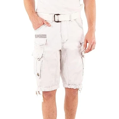 Image of Geographical Norway Panoramic Men/Shorts/Bermuda Men/Cotton Cargo Trousers/Boys&#039; Clothing/Shorts and Bermuda Quality, white, XXL