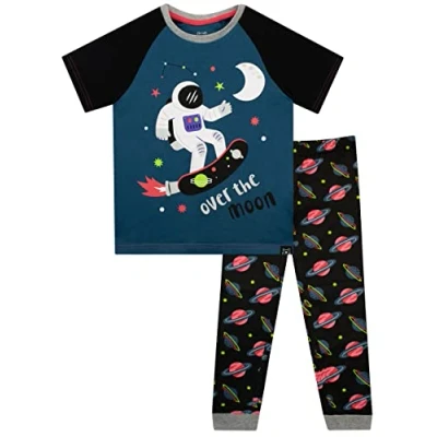 Image of Harry Bear Boys Pyjamas Space Blue 10 11 Years
