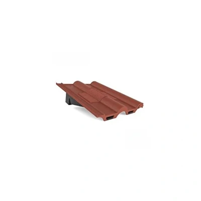 Image of Antique Red Marley, Redland, Sandtoft Double Roman Roof in Line Tile Vent Ventilator &amp; Flexi Pipe Adaptor