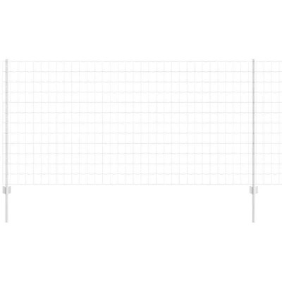 Image of vidaXL Euro Fence with 10 U Posts Silver 1,2x10 m Steel