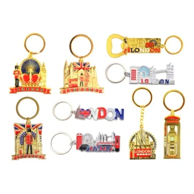 Image of Great London Icons Mix UK Souvenir Set of 9 Metal Key Rings