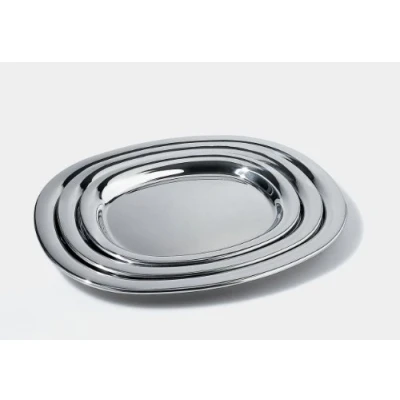 Image of Alessi 30 cm Serving Plate in 18/10 Stainless Steel with Mirror Polished