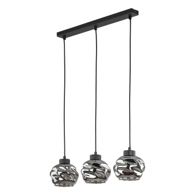 Image of Zulia Bar Pendant Ceiling Light Black 3xE27