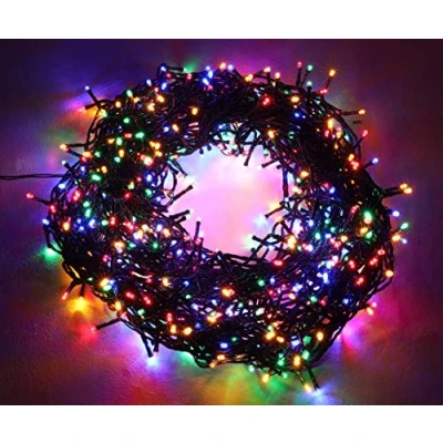 Image of Christmas Concepts® 600 Multi Coloured Super Bright LED 8 Function Energy Saving Indoor/Outdoor Long Lasting Fairy String Lights Class A+++