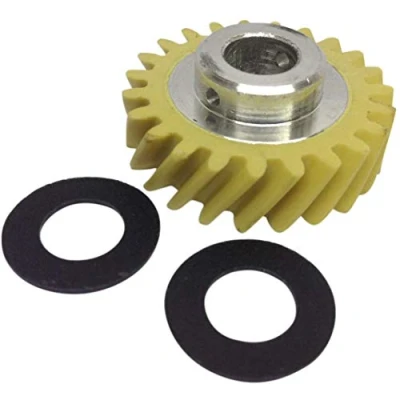 Image of Stand Mixer Worm Pinion Gear W10112253 with 2 Shims. Compatible Kitchenaid 4.5QT and 5QT Mixers.