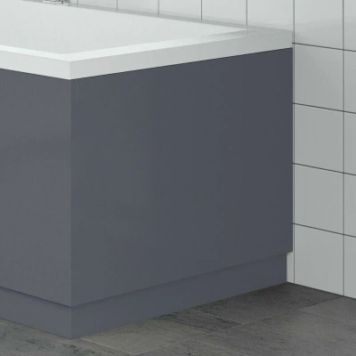 Image of Artis Grey Gloss MDF Bath End Panel 700mm