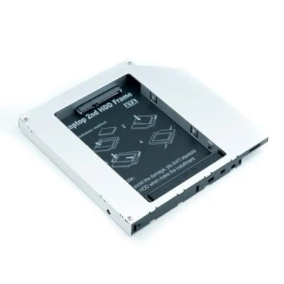 Image of QUMOX Laptop 2nd HDD SSD DVD Bay Caddy Adapter for 2.5&#039;&#039;/12.7mm Universal CD/DVD ROM SATA TO Hard Drive External Enclosure