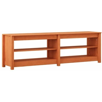 Image of vidaXL Shoe Bench Wax brown 160 x 36.5 50 cm Solid pine wood