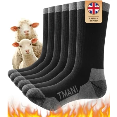 Image of Tmani A23 Merino Socks, Black 3 Pair, 43 46