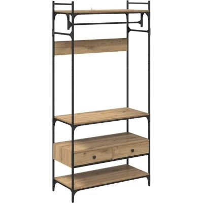 Image of vidaXL Wardrobe Artisan oak 89 x 39 184.5 cm Engineered wood