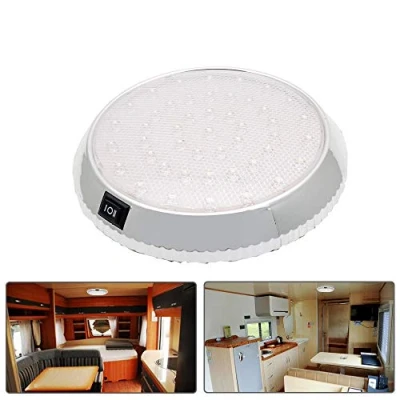 Image of MASO Car Interior Light DC12V 46LEDs Dome Roof Ceiling with On/Off Switch for Caravan Campervan Motorhome Boat Kitchen Living Room