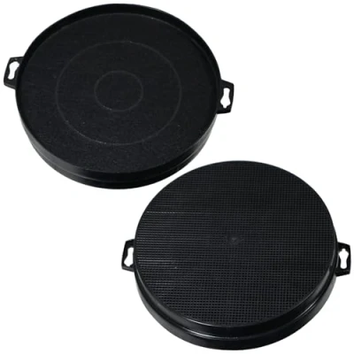Image of SPARES2GO Carbon Charcoal Vent Filter compatible with Lamona Howdens Cooker Extractor Hood (Pack of 2)