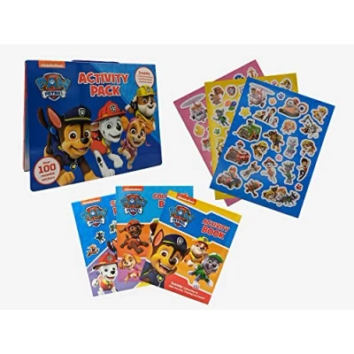 Image of Alligator Products PAW Patrol Activity Pack Travel Games for Kids including Colouring Book, Book and Sticker Over 100 Reusable Stickers Great Party Bags Favours